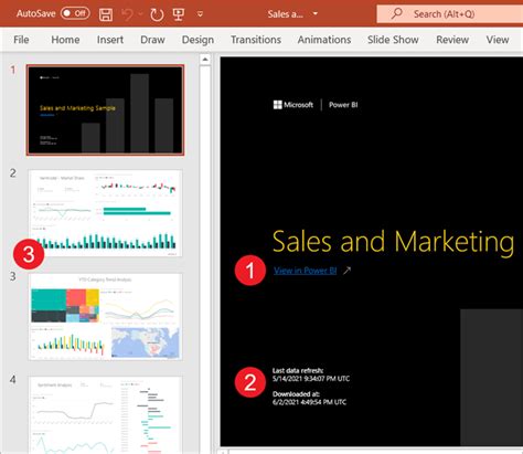 Export entire reports to PowerPoint .